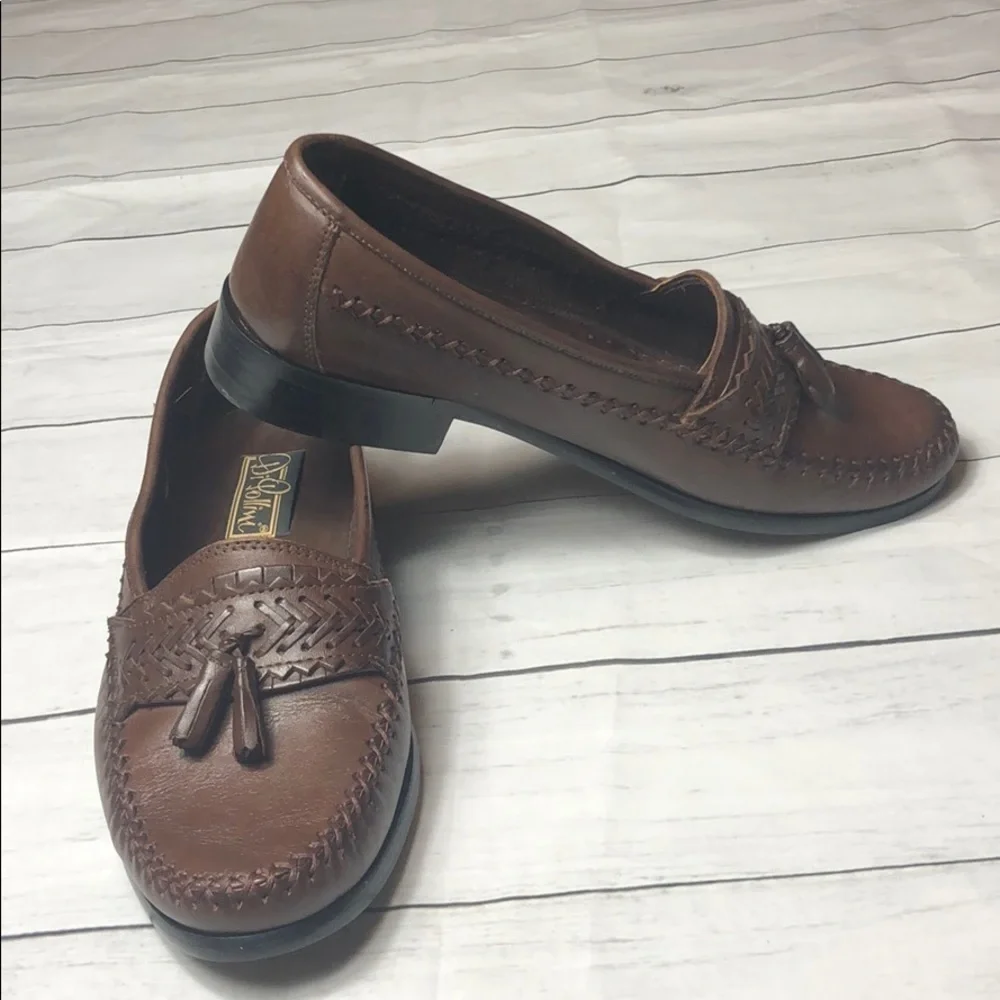 Mens Di Pollini Brown Leather Shoes Men' Sz 40
